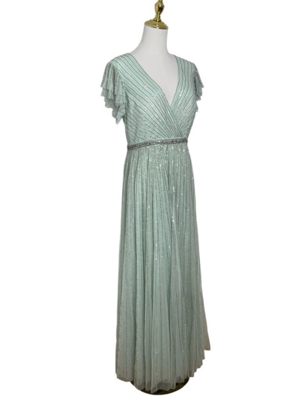Mac Duggal 5502 Sequin Flutter Sleeve A-Line
Formal Gown Size 8 $698 - Picture 5 of 8